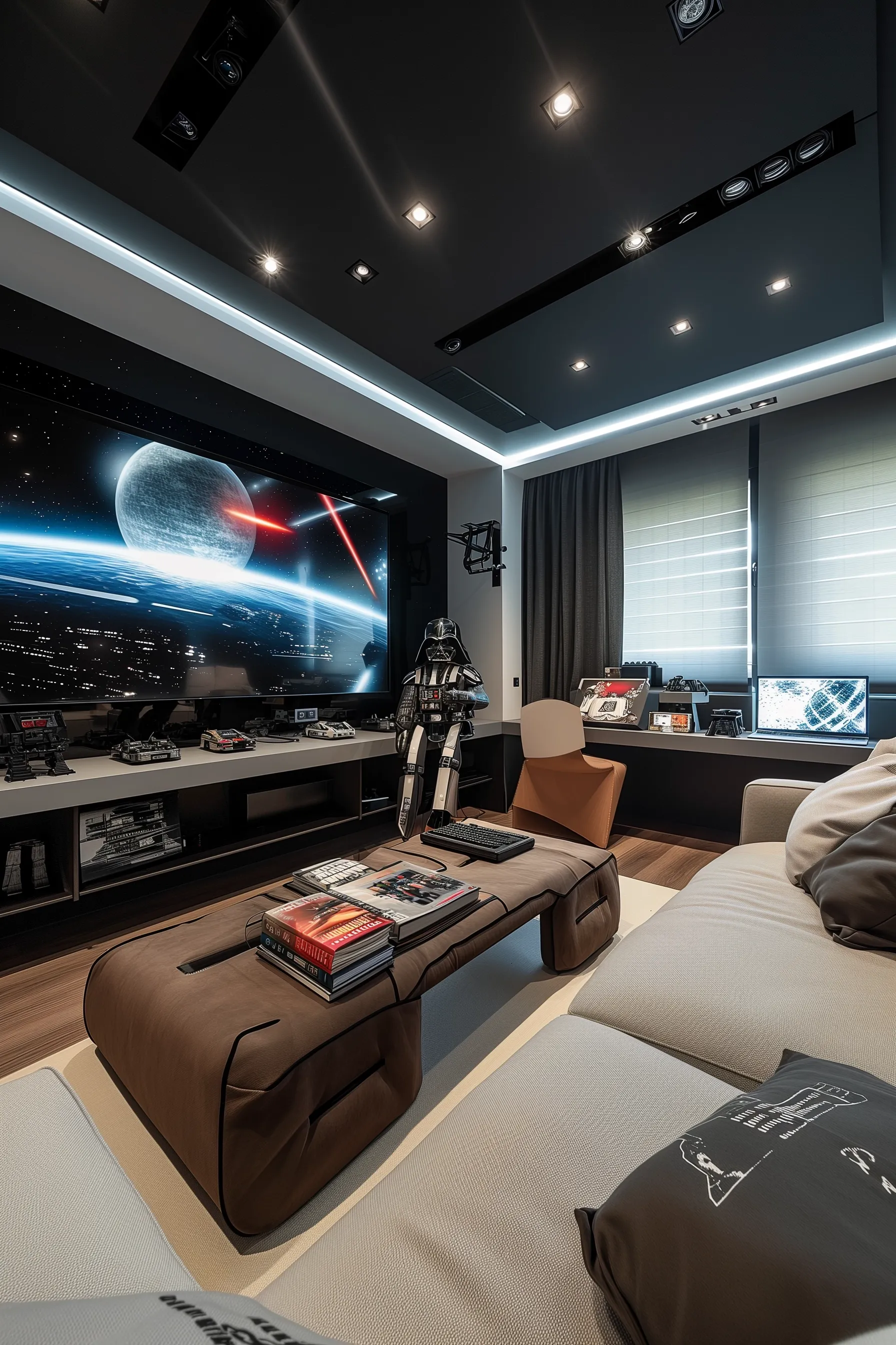 A star wars themed living room