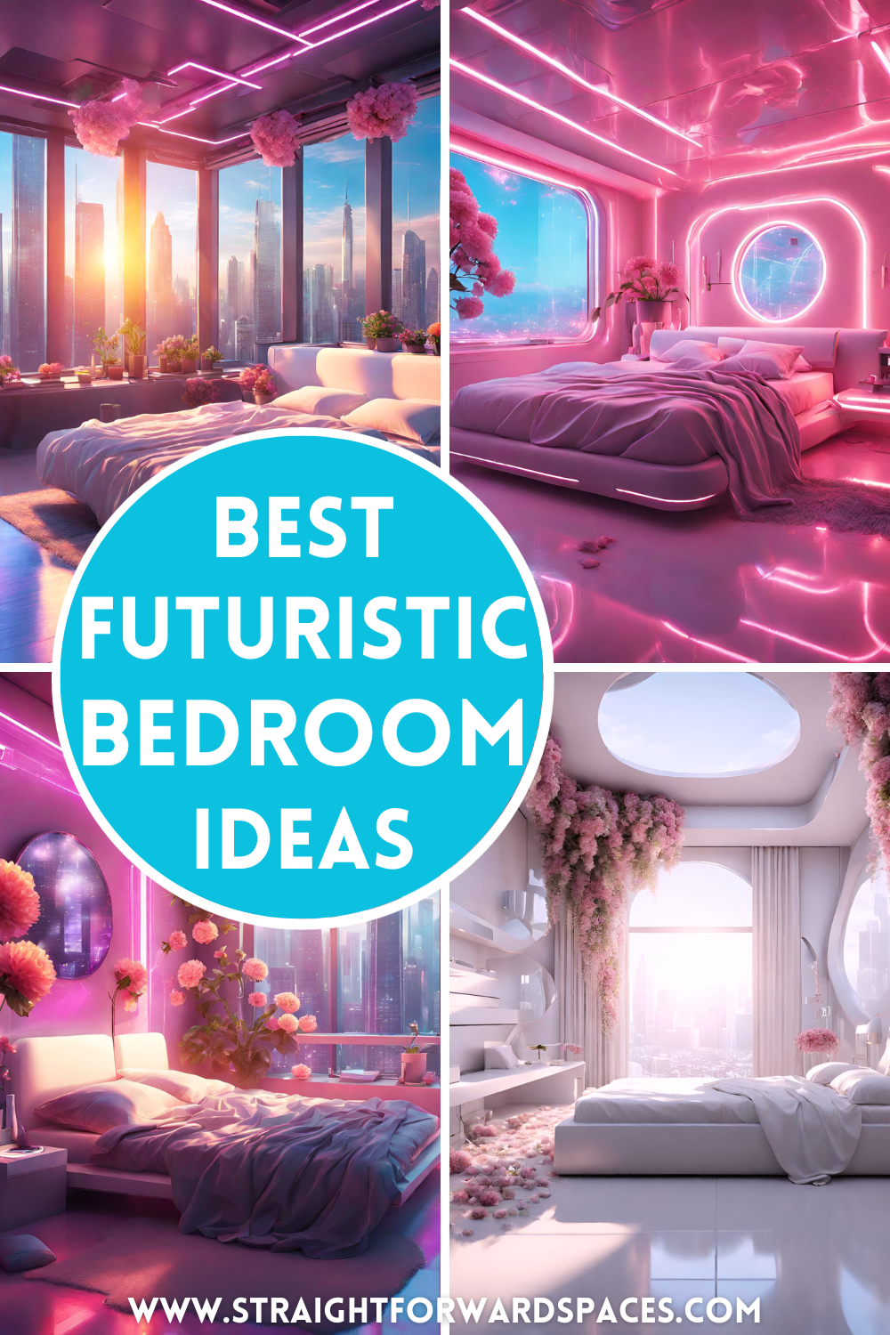 Futuristic bedroom decor
