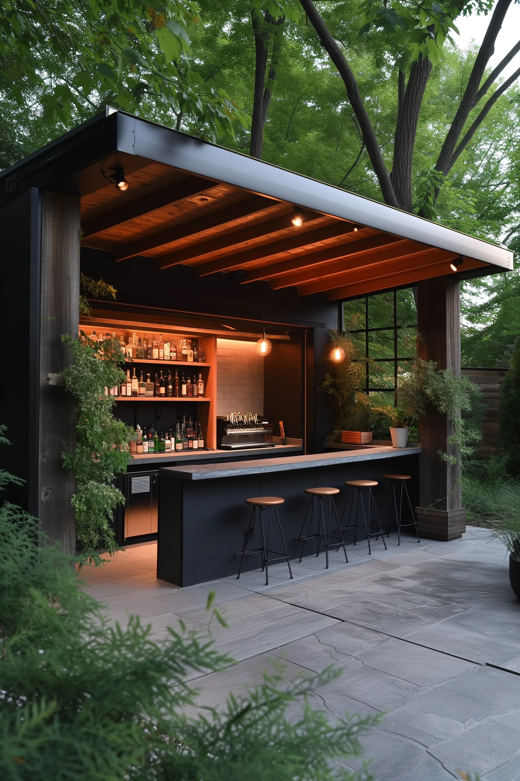An outdoor bar