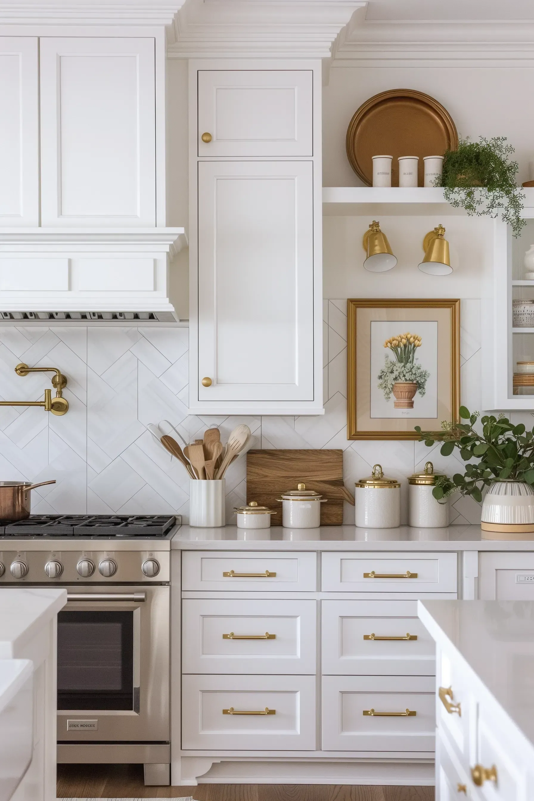 above the kitchen cabinets decor