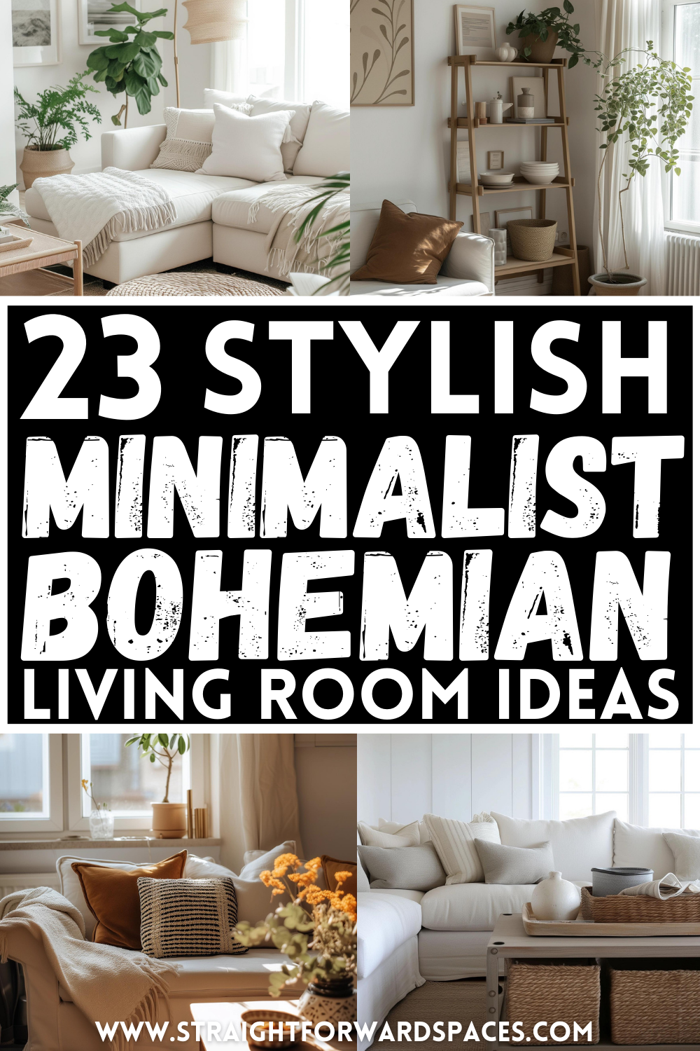 minimalist modern boho living room ideas