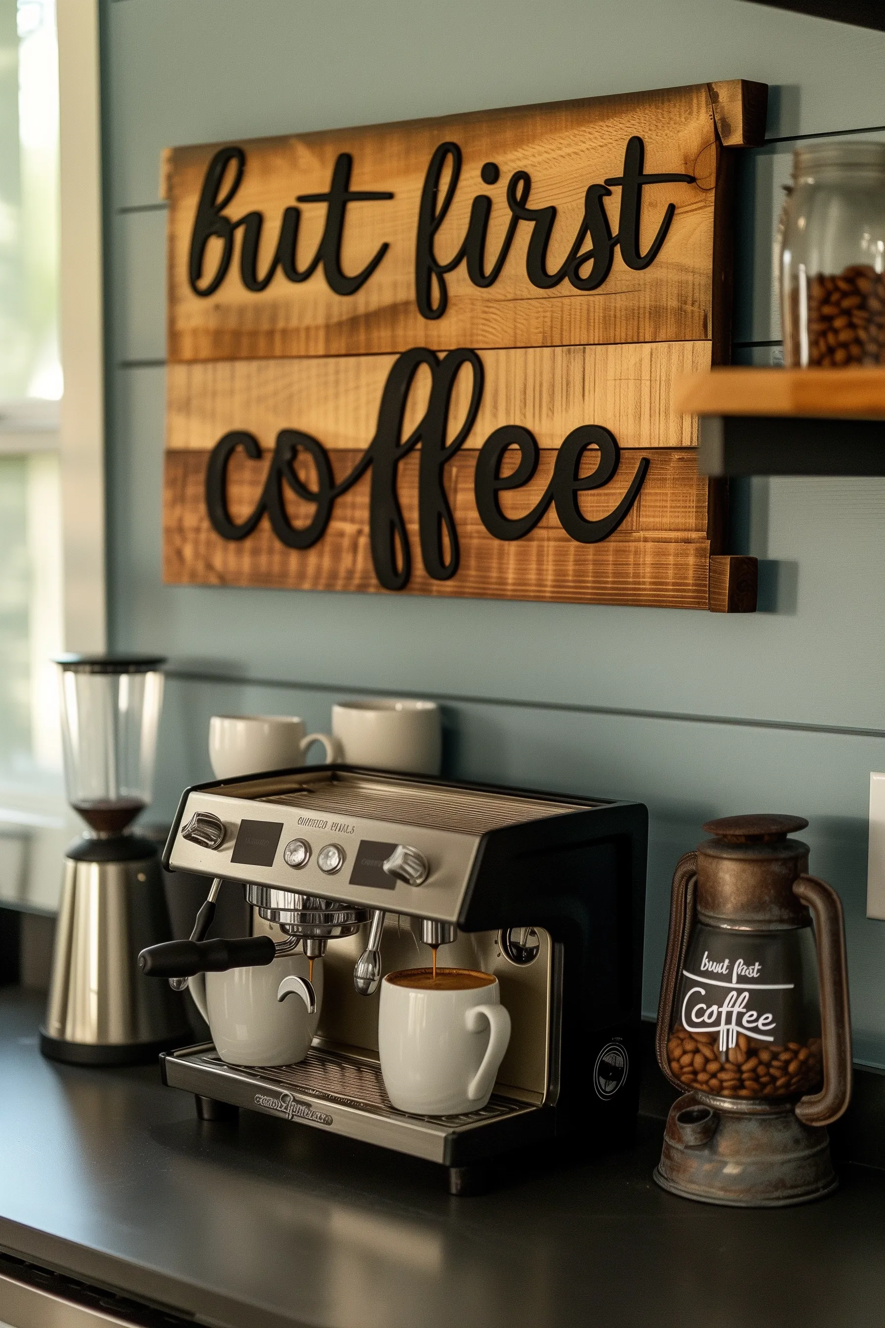 farmhouse coffee bar signs