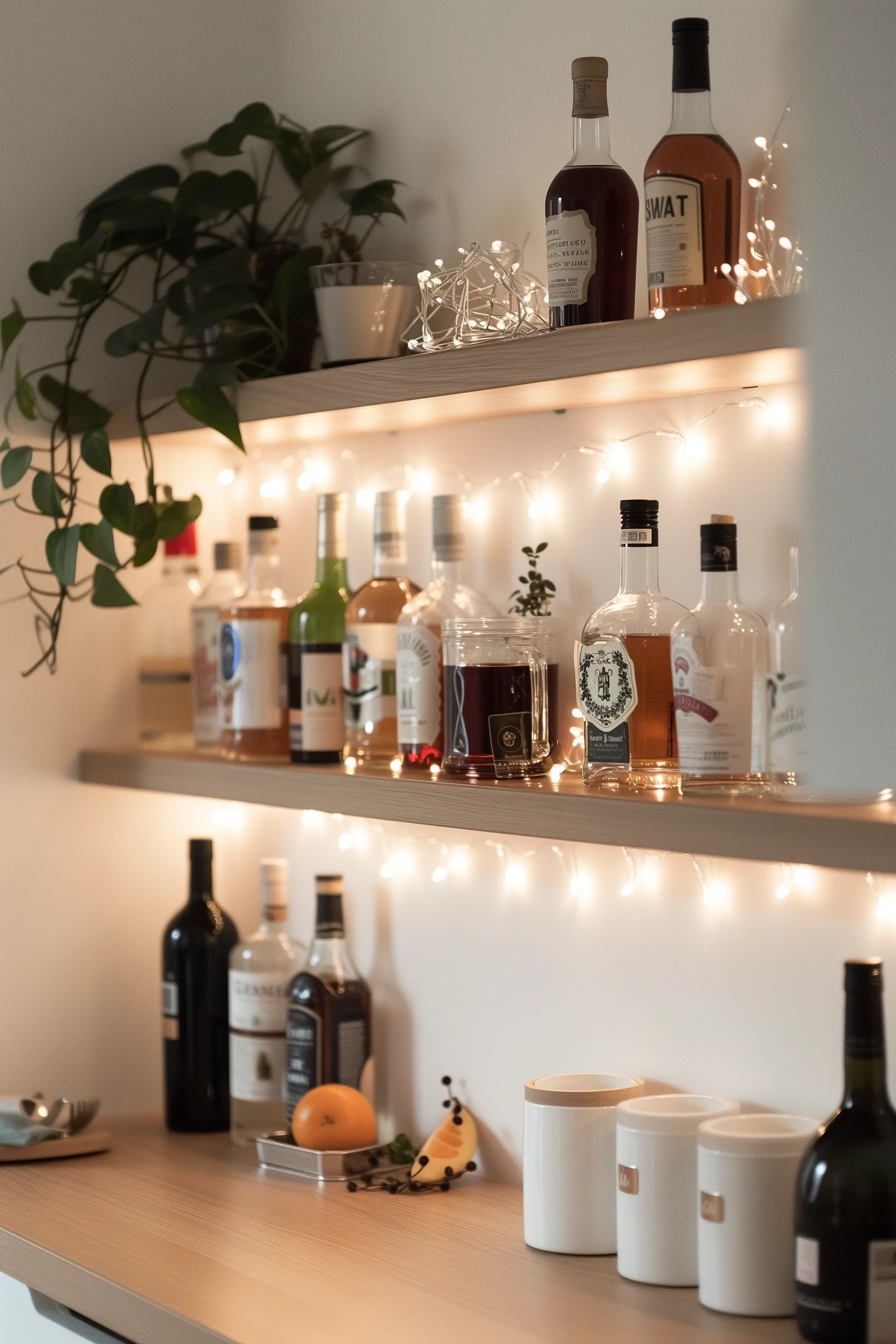 modern bar shelf