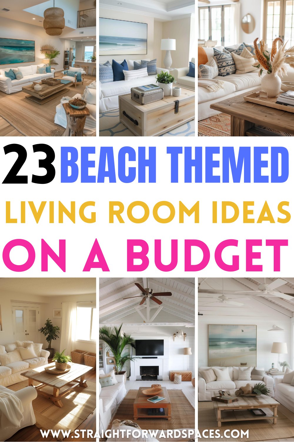 beach theme living room on a budget