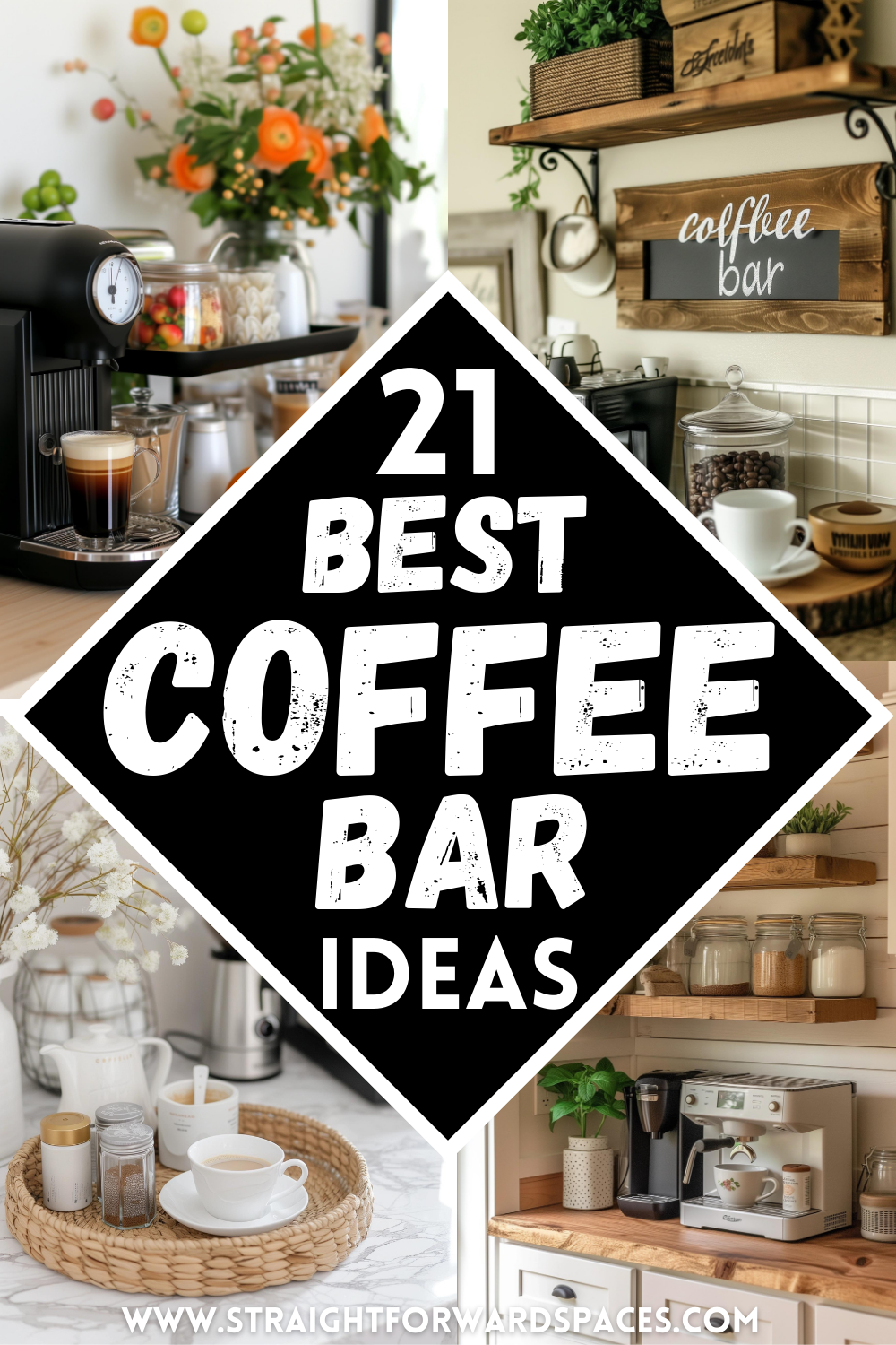 DIY farmhouse home coffee bar ideas