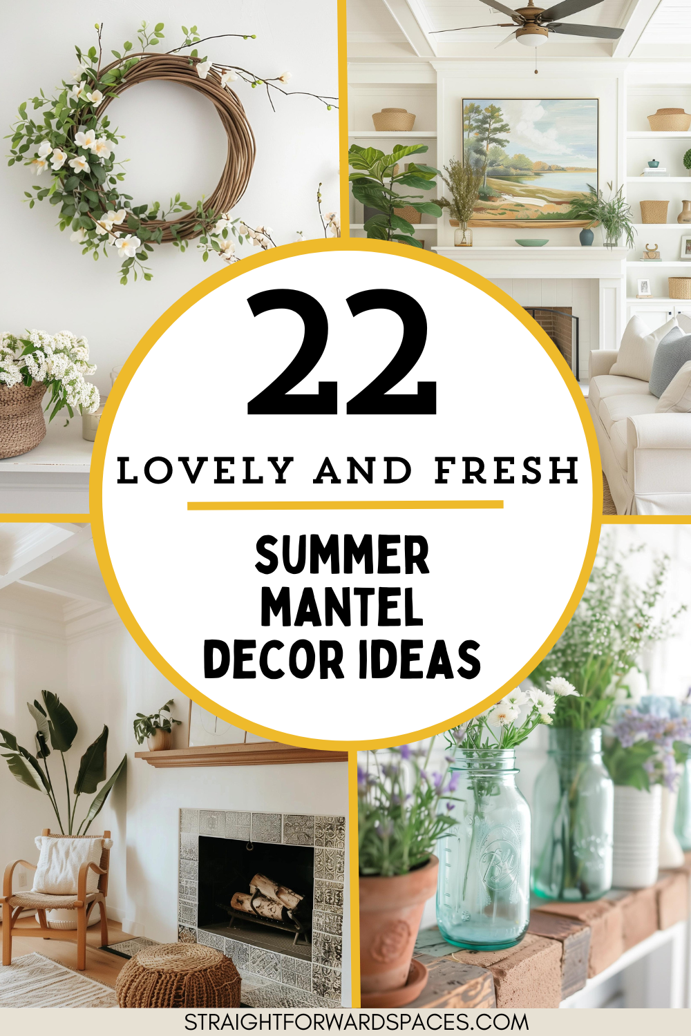 summer mantel decorating ideas