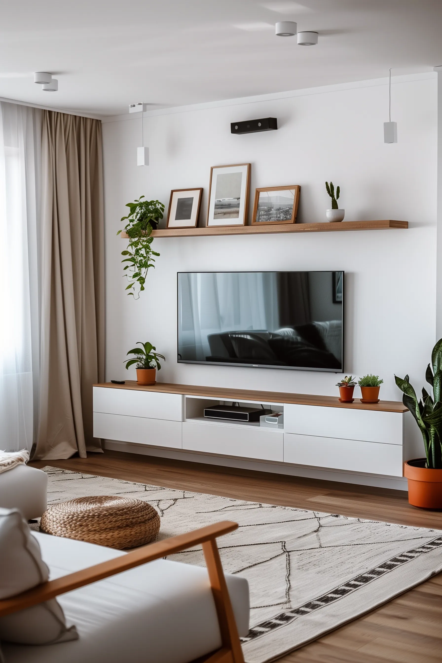 how to decorate around a tv stand
