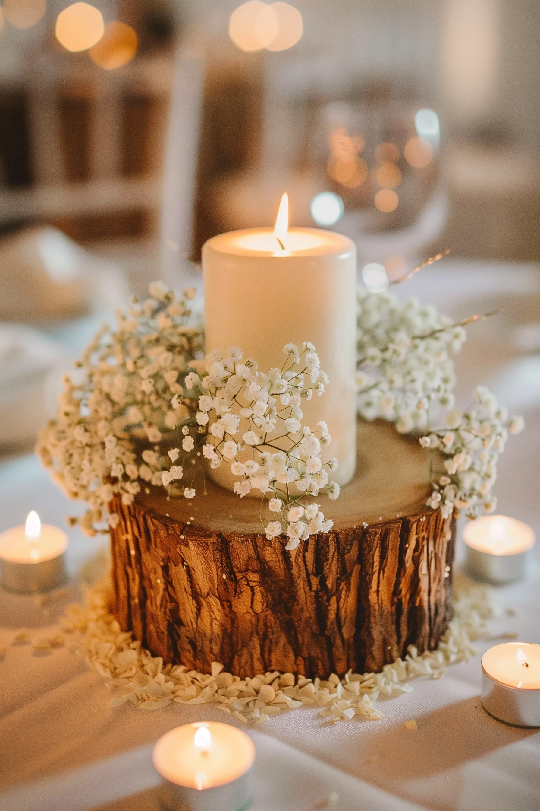 wedding table centerpieces candles