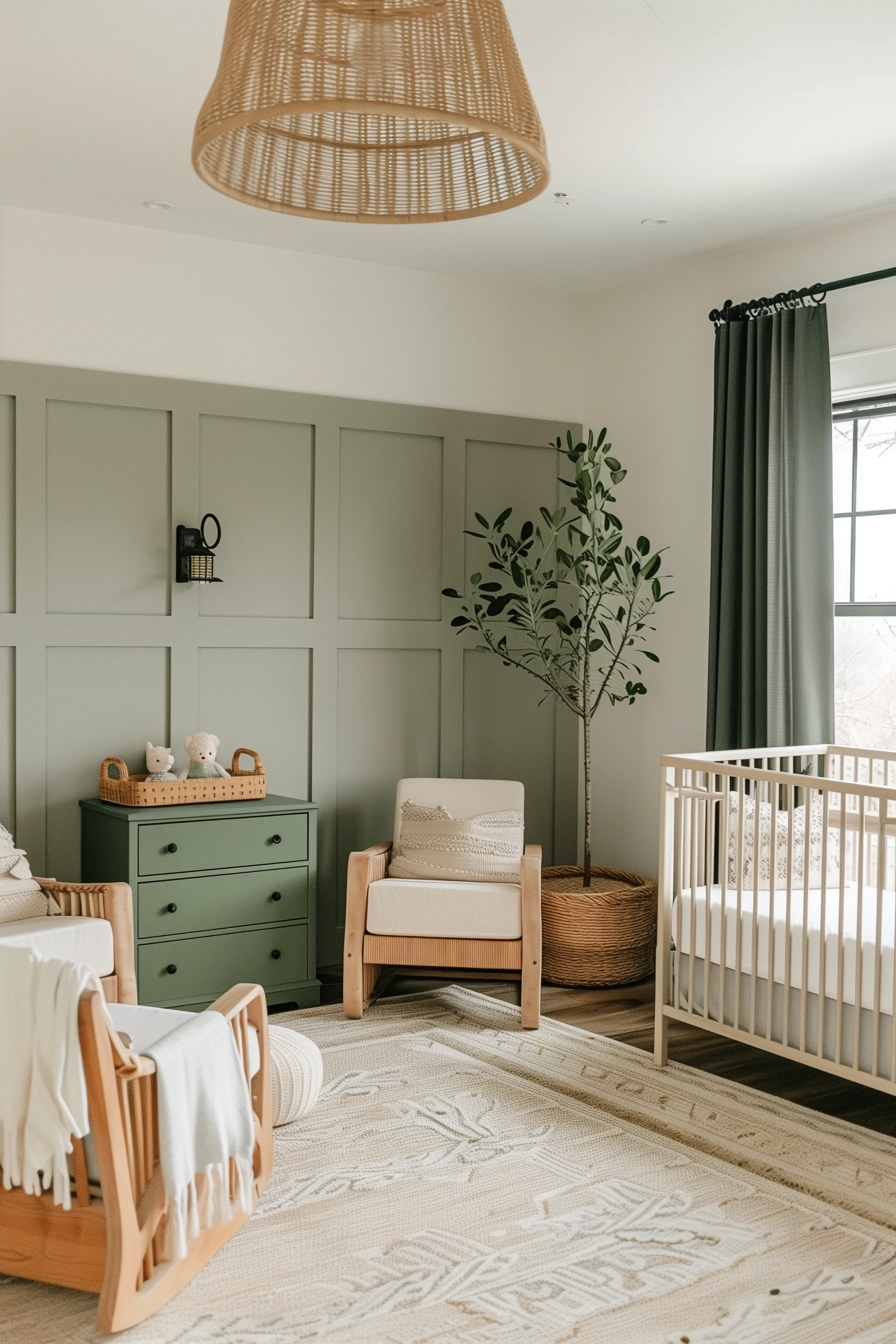 sage green and grey nursery ideas