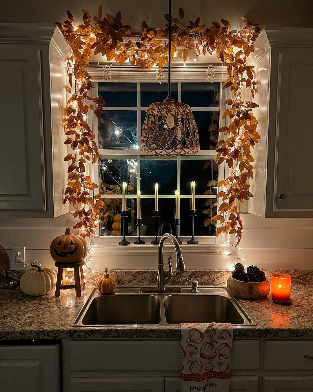 Cozy Halloween Living Room