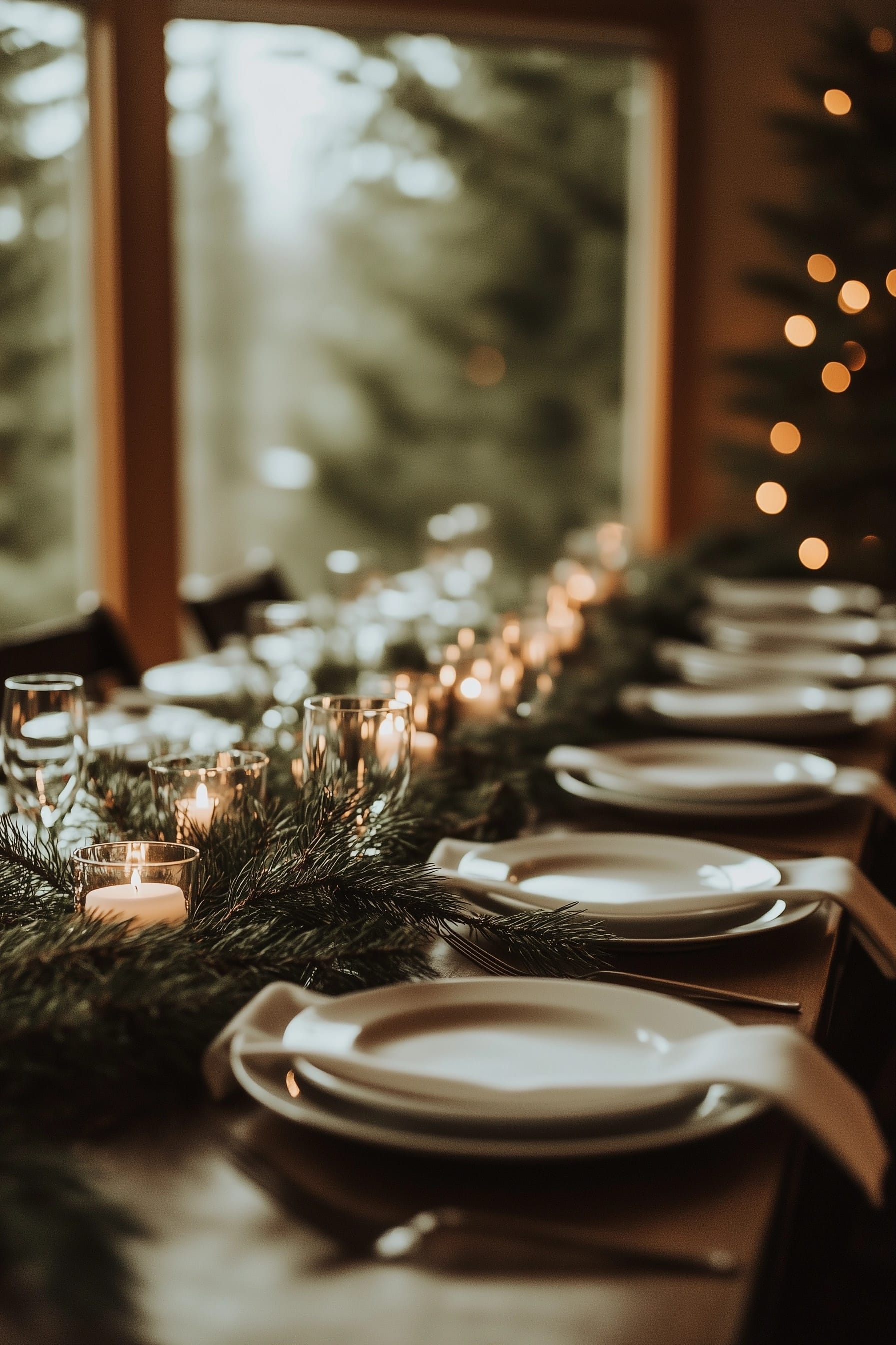 Christmas table settings