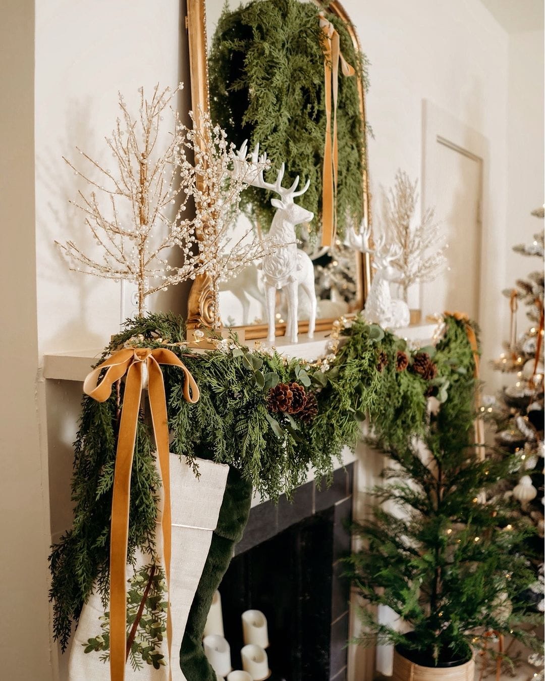 rustic christmas mantel ideas