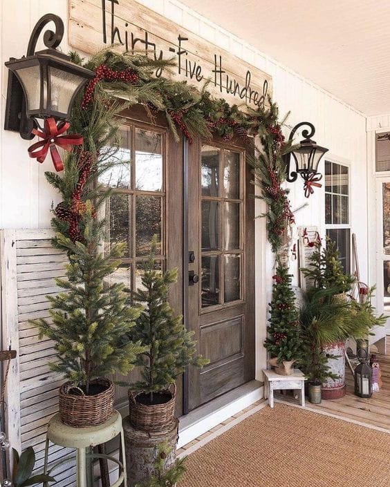 winter front porch ideas