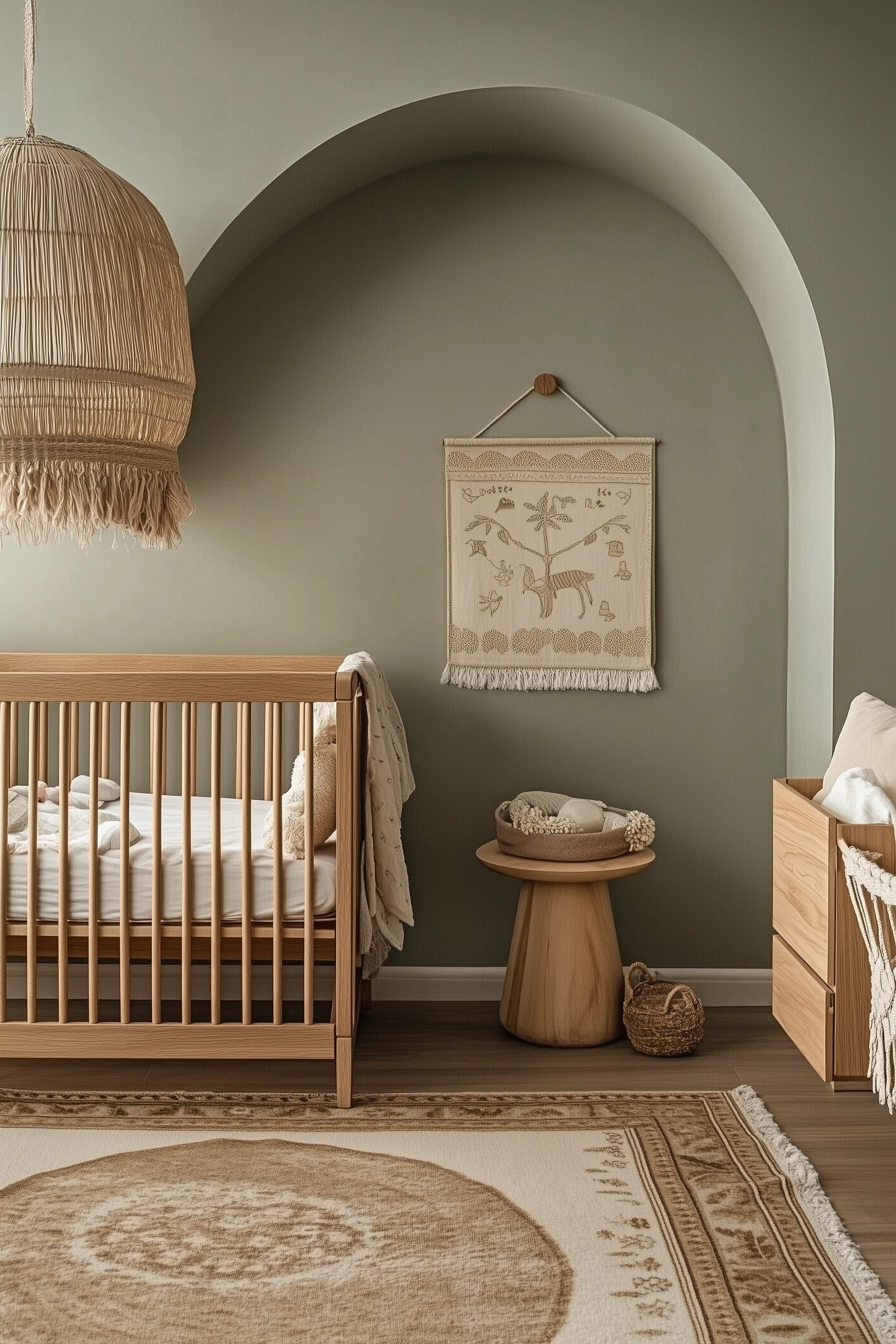 Boho gender-neutral nursery 