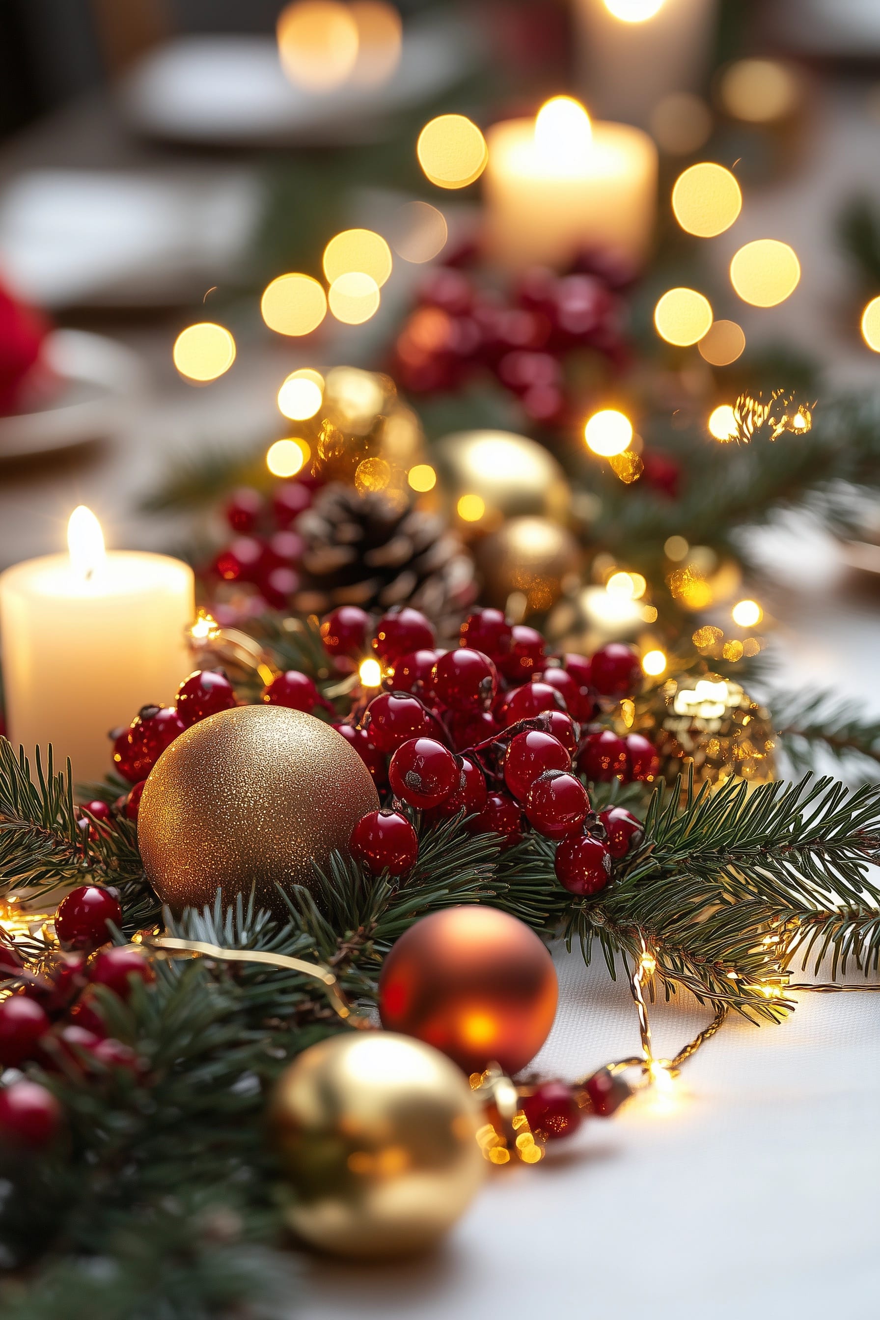 Christmas table settings