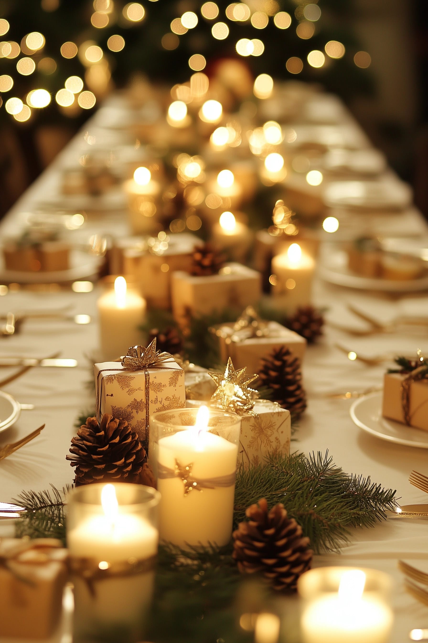 Christmas table decorations centerpiece