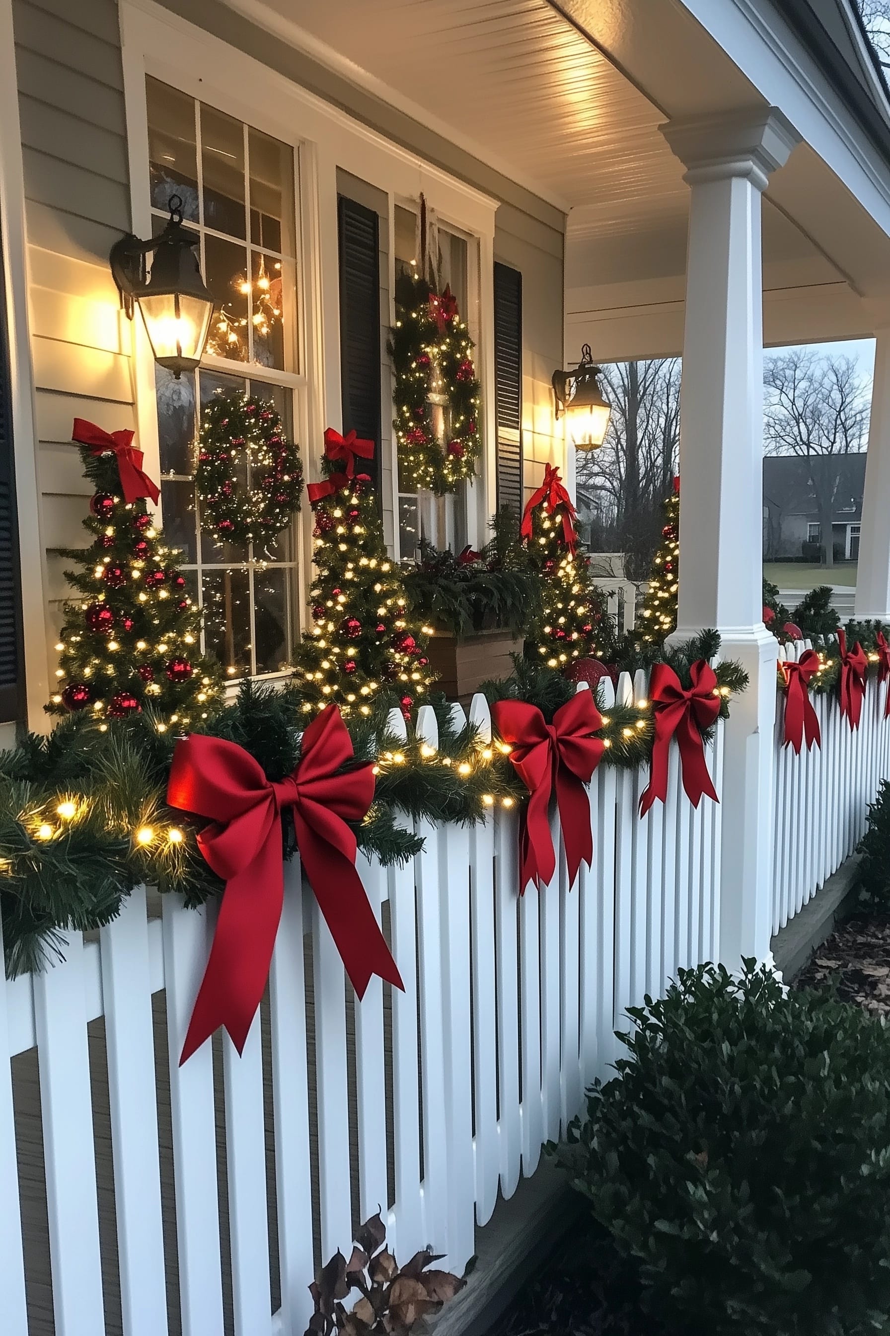 farmhouse christmas porch