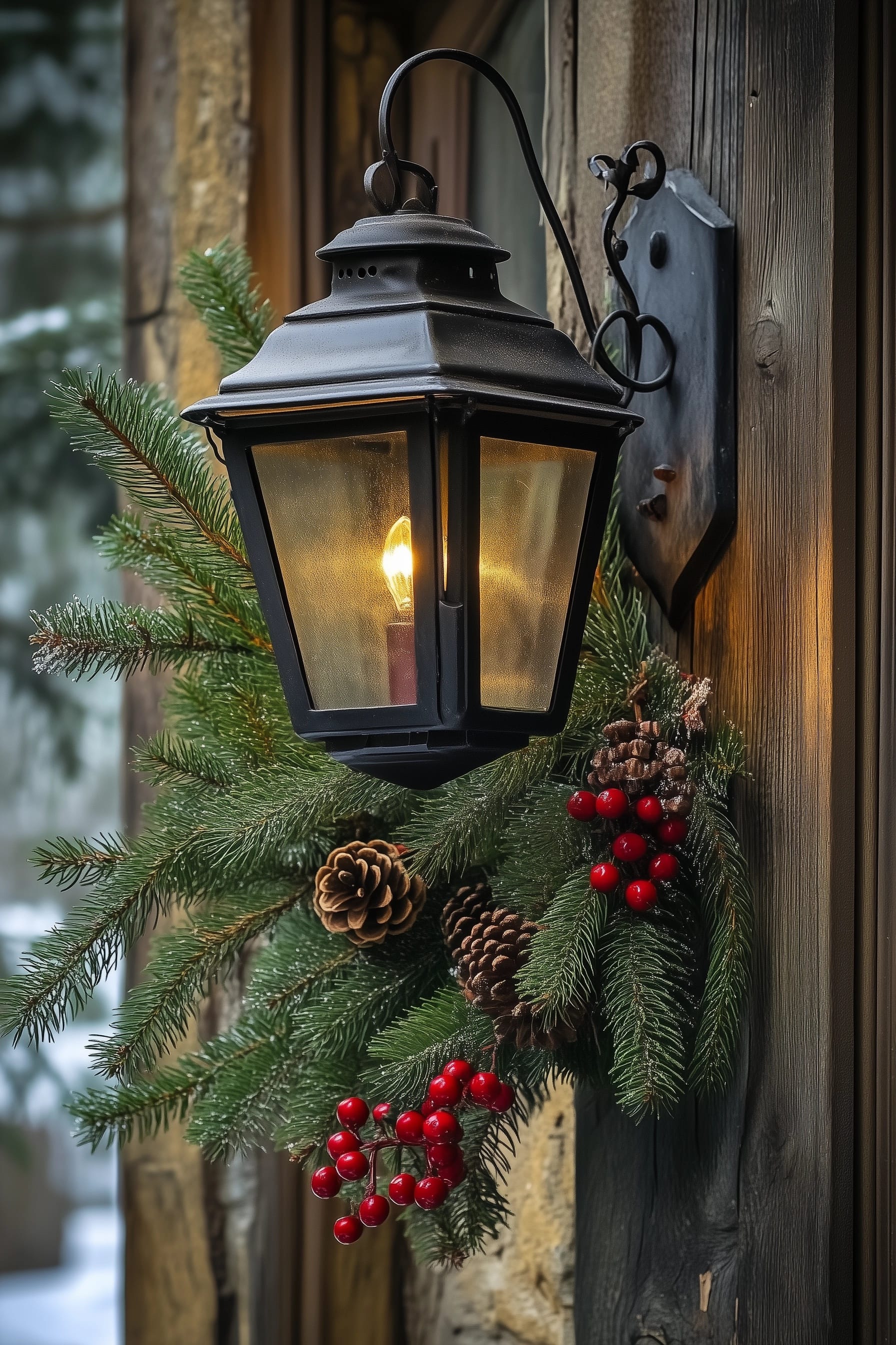 rustic christmas porch decorations