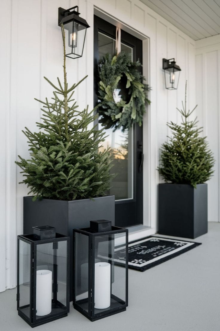 Neutral Outdoor Christmas Decor