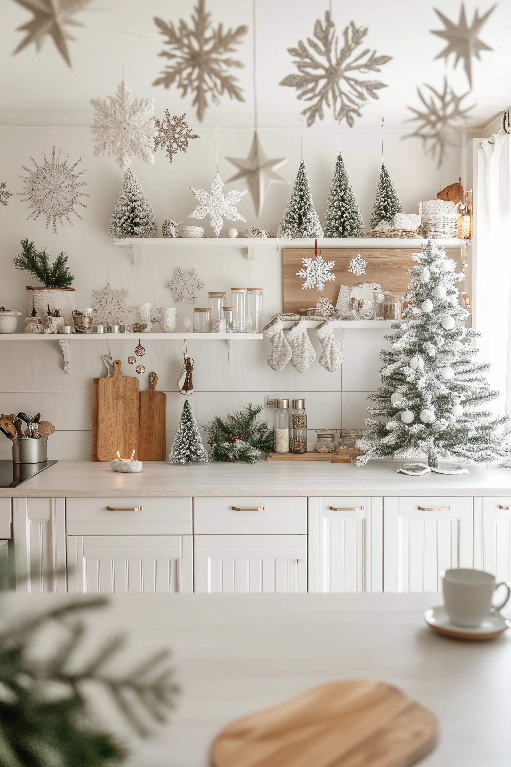 Christmas kitchen island decor