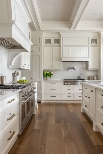 15 Popular Flooring Ideas For White Kitchen Cabinets (2024)