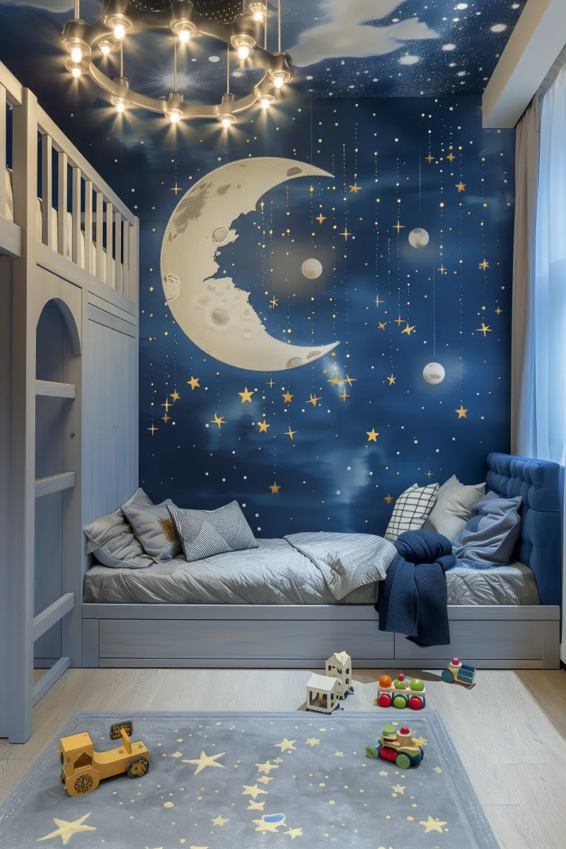 Spaced themed bedroom