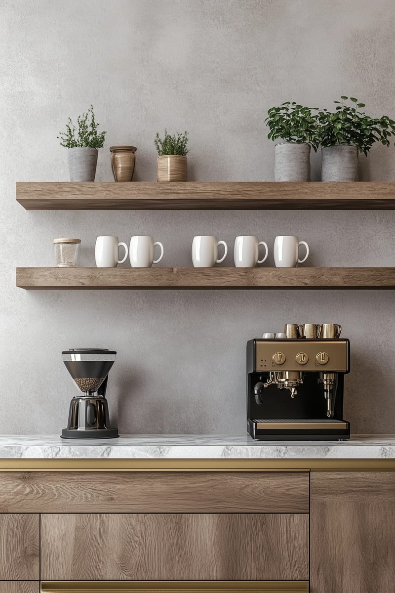 21 Modern Coffee Bar Ideas For Your Kitchen Counter